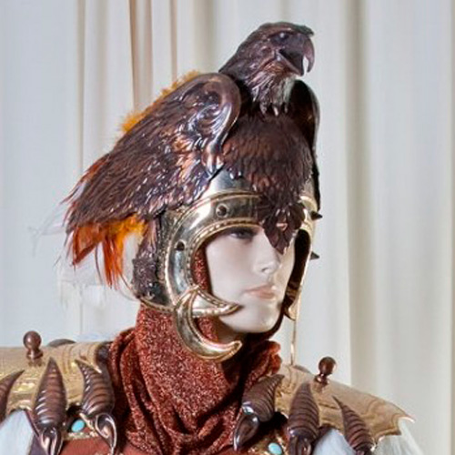 Accesorios metálicos artesanales para la comparsa Escuadra Aladines, elaborados a mano por Juan Lillo Artesano para fiestas de Moros y Cristianos.